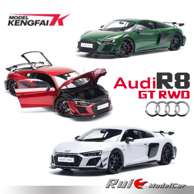 1:18其辉Kengfai奥迪AUDI R8 2021 GT RWD合金全开汽车模型摆件
