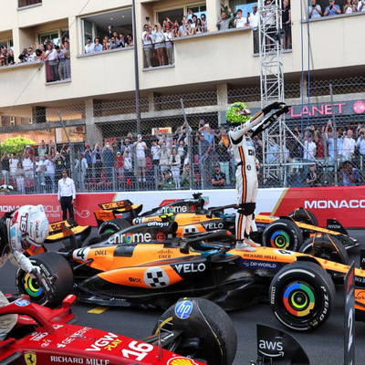 1:43迷你切迈凯伦MCL39诺里斯分冠皮亚斯特里2025摩纳哥特涂车模