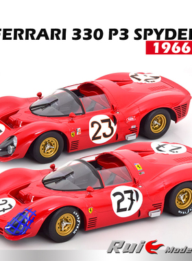 预1:18 Werk83法拉利Ferrari 330 P3 Spyder 1966汽车模型摆件