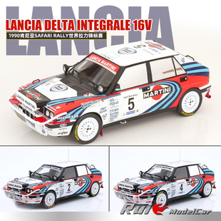 预1:18 IXO蓝旗亚Delta Integrale16V 1990 Safari拉力赛汽车模型