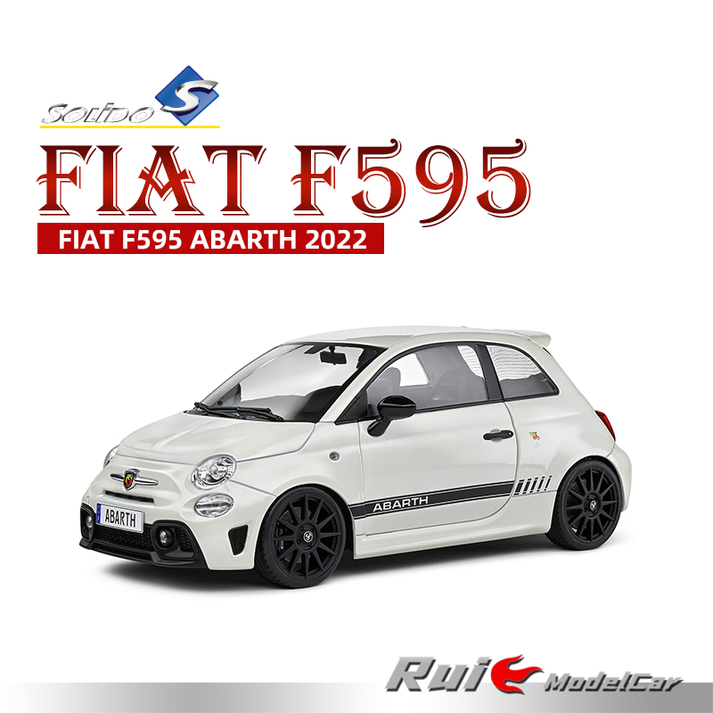 预1:18索立德菲亚特FIAT F595 ABARTH 2022合金可开门汽车模型