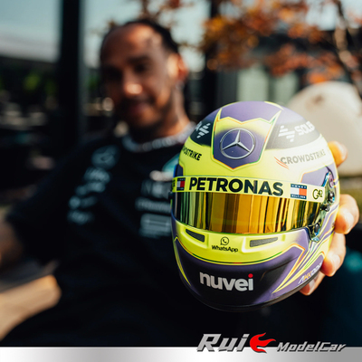 预1:2 BELL汉密尔顿/拉塞尔2024AMG马石油F1头盔模型梅奔官网版本