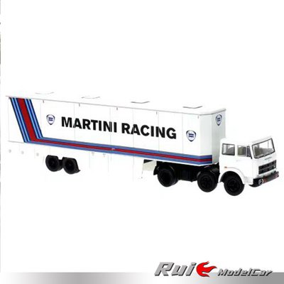 1:87 Herpa蓝旗亚马天尼Fiat 691 Lancia Martini赛事运输车模
