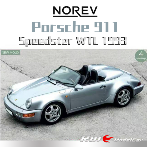 预1:18 NOREV 保时捷911 Speedster WTL 1993车模收藏摆件