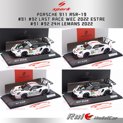 预1:43德国保时捷原厂911 RSR-19 Goodbye 2022勒芒 #91 #92车模