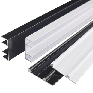 定制衣柜移门轨道木门导轨免开槽滑轨推拉趟门轮滑道生态木板凸轨