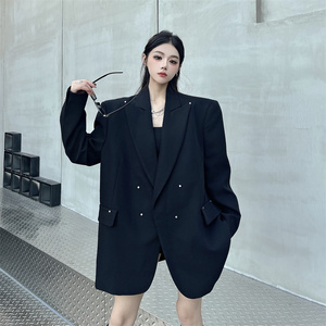 妈个鸡妈MGJM痞帅慵懒宽松西装外套春季新款显瘦休闲西服上衣男女