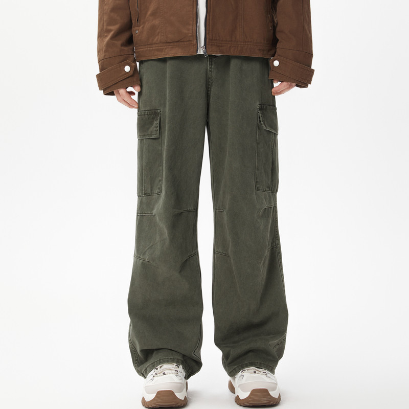 妈个鸡妈MGJM做旧秋季潮牌复古工装裤长裤男女显瘦宽松裤子休闲裤,男装,休闲裤,淘宝优惠券,粉丝福利购,淘宝优惠卷