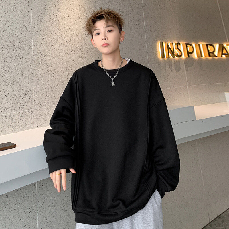 百搭廓形oversize圆领结构卫衣