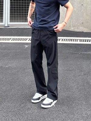 高端宽松直筒休闲冲锋裤男士2025年新款夏秋冬季速干三防裤子男款