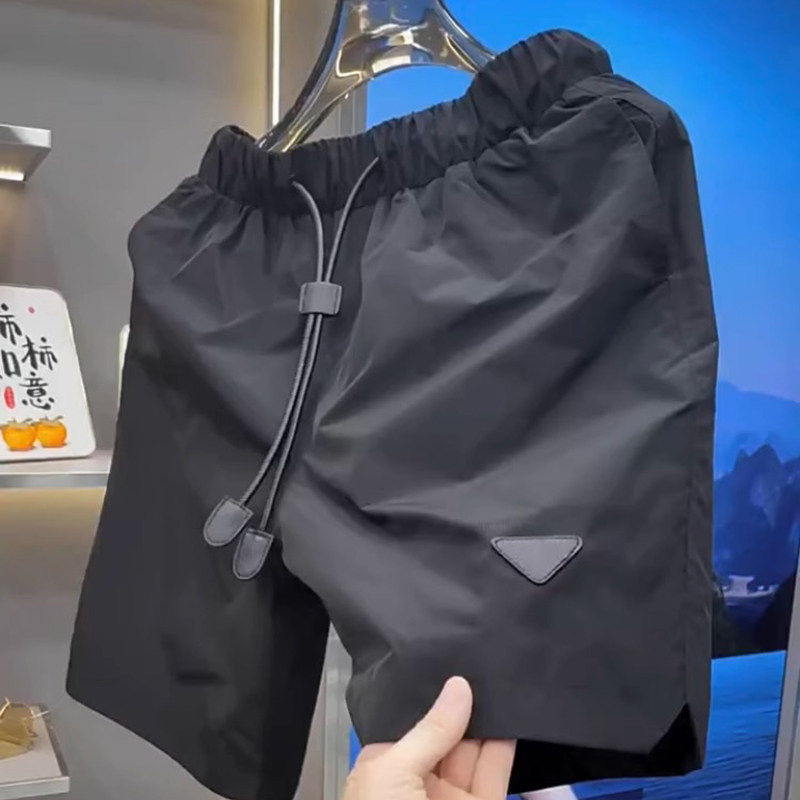 高端薄款速干休闲五分短裤男士2025新款夏季潮牌运动沙滩裤子男款