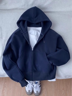 高端拉炼开衫连帽卫衣男士秋冬季2025年新款美式潮牌休闲外套男款