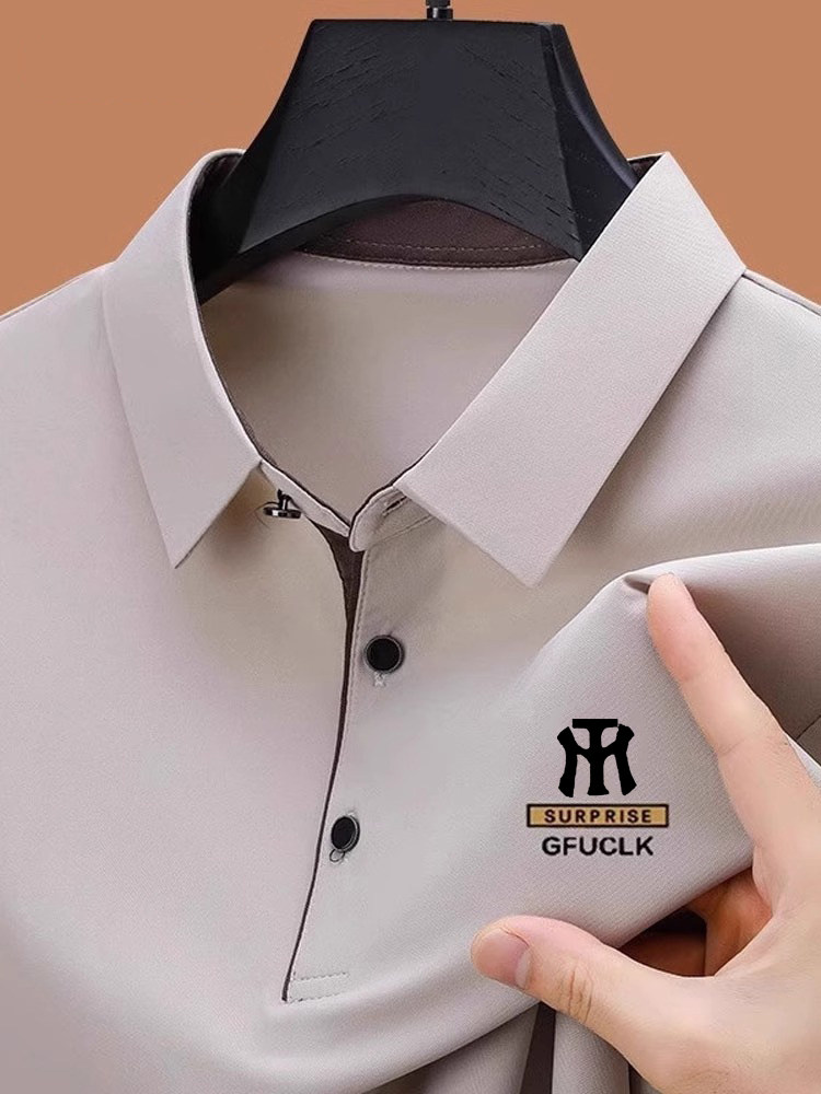 高底纯棉保罗Polo衫男士短袖长袖t恤2025新款夏季t恤底裤衬衫男士