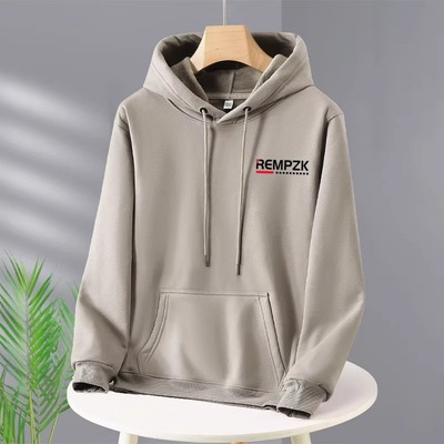 高端加厚加绒卫衣男士春秋季2025年新款连帽运动休闲套头外套男款