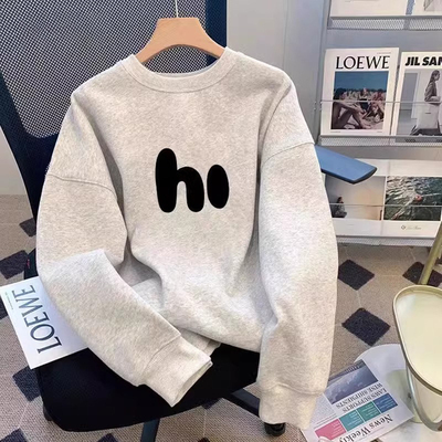 高端潮牌圆领厚棉T男士春秋冬季2025新款加绒加厚长袖T恤外套男款