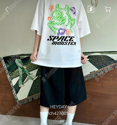 东大门heyday太空怪兽短袖T恤