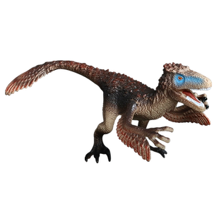 白垩纪恐龙世界尾羽龙模型尾羽鸟儿童玩具实心仿真动物套装男女孩