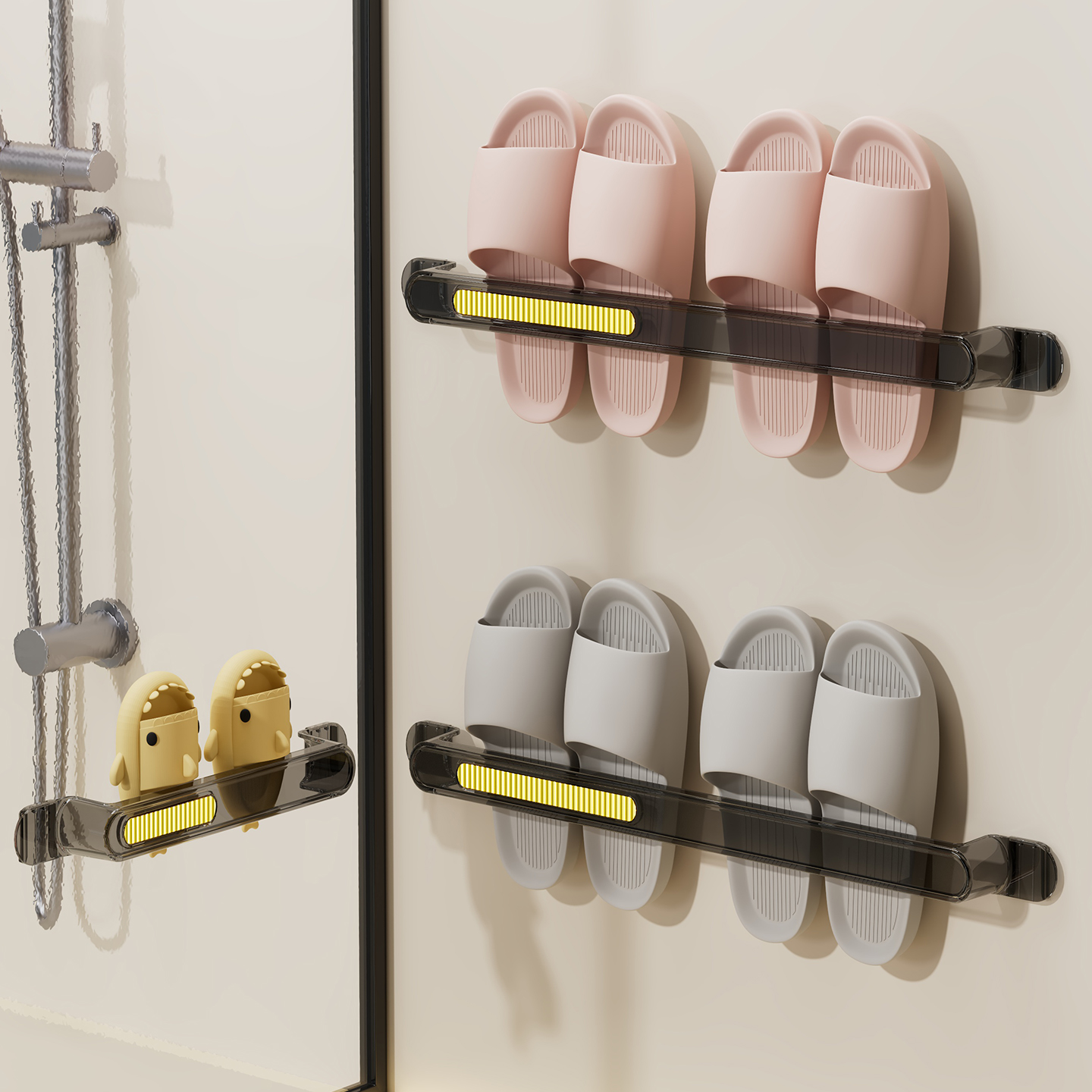 浴室拖鞋架免打孔壁挂式专用沥水神器卫生间厕所收纳神器门后置物