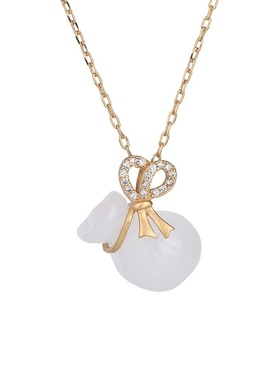 2021国潮新品配饰中国风旗袍汉服项饰水瓶钱袋仿和田玉复古项链女