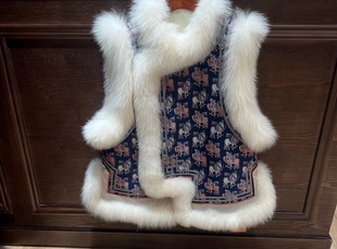 外套马甲1214 老缎宋锦蜀锦水貂毛棉服长袖 私信询价 香云纱新中式