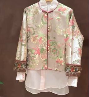 私信询价 春夏新中式刺绣宋锦蜀锦桑蚕丝外套刺绣外套马甲0228