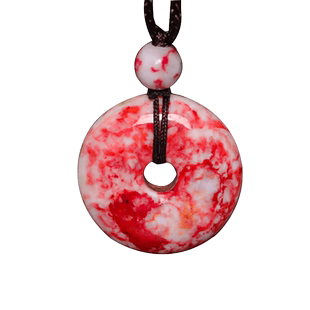 朱砂吊坠女正品官方旗舰店原矿石鸡血石平安扣马年挂件男士儿童款