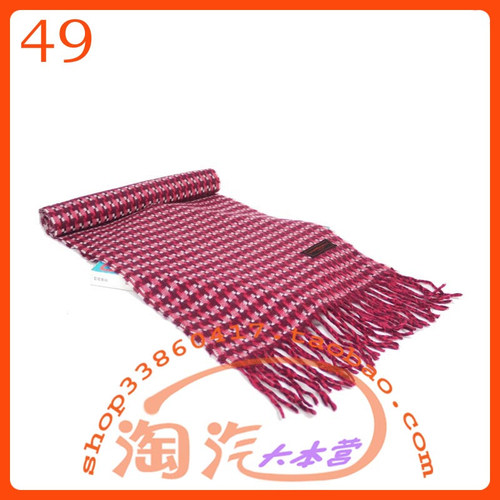 粉色格子百搭女士时尚风围巾