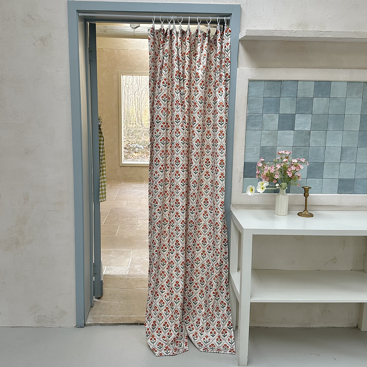 入户门帘隔断遮挡装饰法式田园轻奢高级感拱门厨房卧室卫生间纱帘