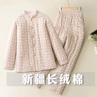 新款 棉花加厚内穿保暖家居服内胆两件套冬季 棉袄 套装 女士棉衣棉裤