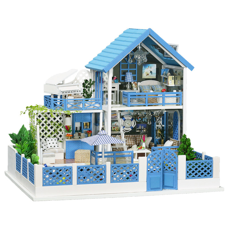 diy小屋爱琴海之旅阁楼别墅手工制作拼装模型立体情人生礼物