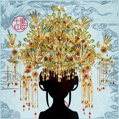 青羽冠凤冠diy手工拼装金属模型