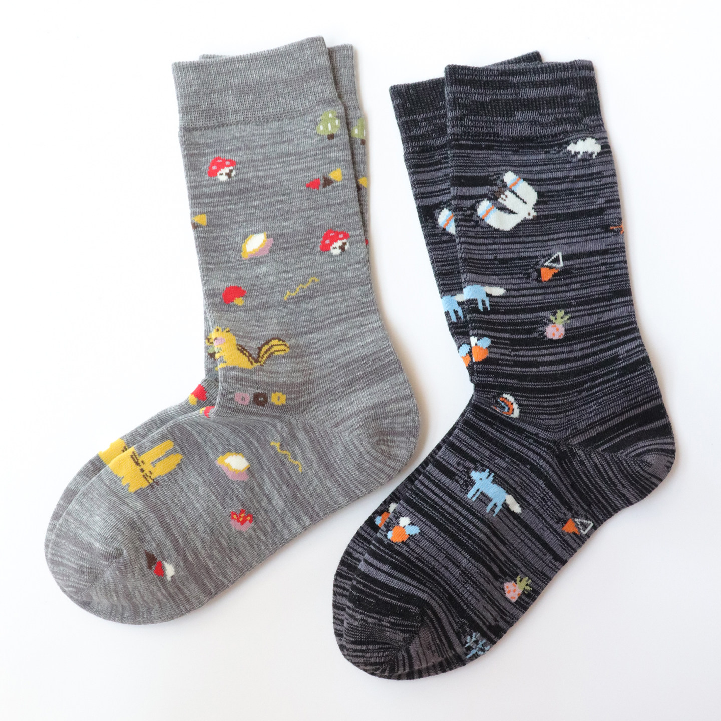 萌趣动物油画日杂可爱卡通复古袜