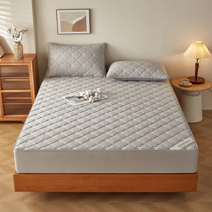 2025新款 2.0米床 酒店纯色全棉夹棉新疆棉花填充纯棉单品床笠1.8