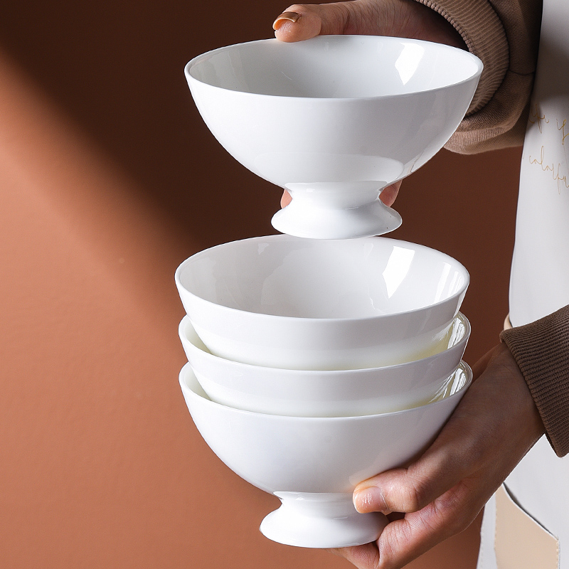 单个米饭碗景德镇骨瓷中式