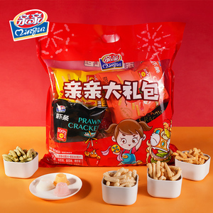 8.9元包邮亲亲 虾条果冻组合大礼包 520g