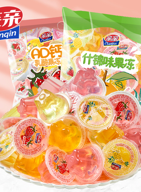 亲亲360g什锦乳酸果冻AD钙袋装果汁冻解馋儿童小零食品0脂肪学生