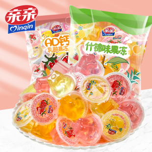亲亲360g什锦乳酸果冻AD钙袋装 果汁冻解馋儿童小零食品0脂肪学生