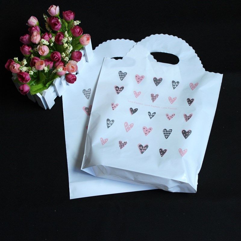 心心相印加厚大号服装袋手提袋拎袋塑料袋女装袋礼品袋童装袋
