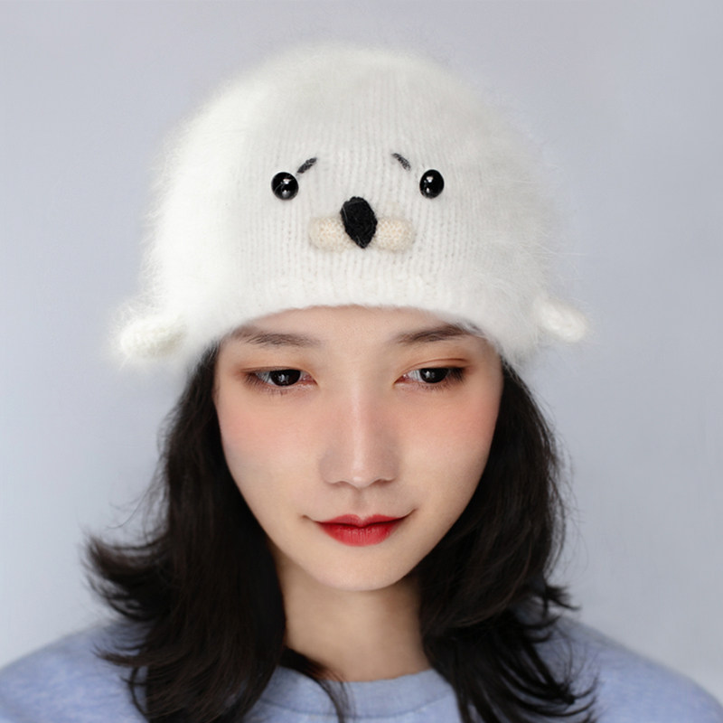 The Breard Man手工针织小海豹帽男女成人儿童均可佩戴