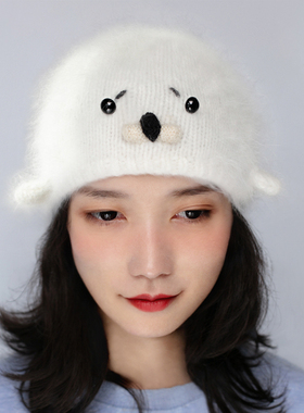 The Breard Man手工针织小海豹帽男女成人儿童均可佩戴