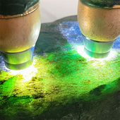 D14551缅甸天然翡翠原石老坑莫西沙场口手镯料 重1.4公斤