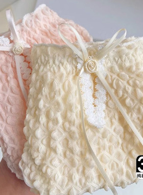 日系纯欲风洋梗菊泡泡内裤女生大码纯棉裆甜美性感女士三角裤镂空