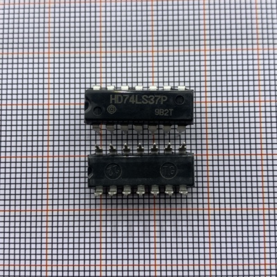 HD74LS37P 直插DIP-14  74LS37P 四2输入与非缓冲器芯片IC