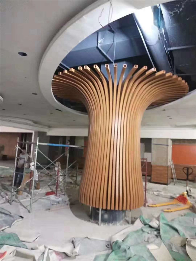 2020新款火爆新款树形造型包柱铝方管树形型材铝方通定制弧形方通