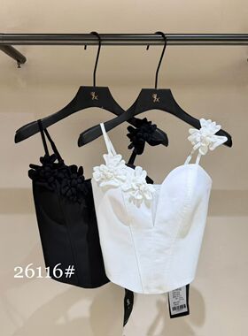 立体花朵吊带背心2026春夏季新款纯欲显瘦内搭外穿性感美背上衣女