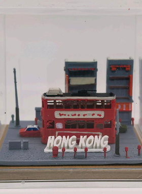 原创3D打印香港城市建筑系列叮叮车维多利亚港摆件纪念品伴手礼