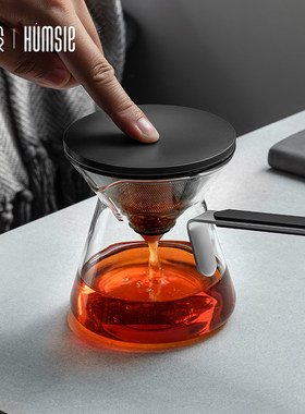寒设玻璃飘逸杯泡茶壶高端侧把壶茶水分离过滤壶高端茶杯茶具送礼