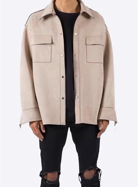 现货 MNML美潮 suede work shirt 麂皮工装夹克衬衫外套FOG夹克