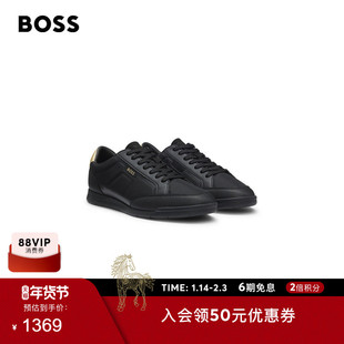 【情人节礼物】BOSS博斯 男士冬款撞色后饰片运动鞋