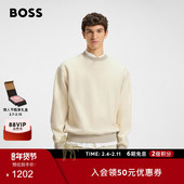 棉质混纺宽松版 型卫衣 男士 秋冬款 廓形圆领卫衣 BOSS博斯